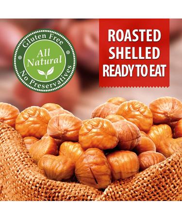 Galil Organic Roasted Chestnuts - 3.5 Oz Bags (Pack Of 6) - Gluten Free, All Natural, Vegan Snack - Perfect for Snacking, Baking, and Cooking - No Preservatives - Buy Online on GoSupps.com