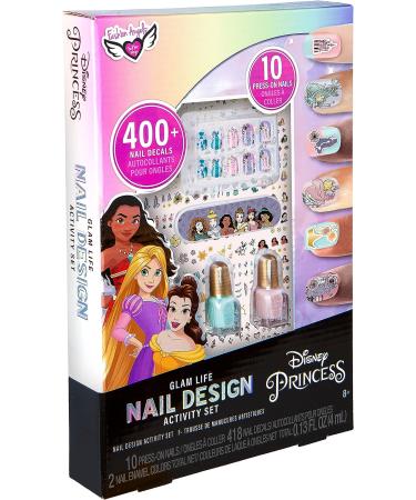 Disney Princess Nail Design Activity Set - 400+ Decals, Stickers, Polish, Press-On Nails - Minnie Mouse Emery Board - Girls 8 - Buy Online on GoSupps.com