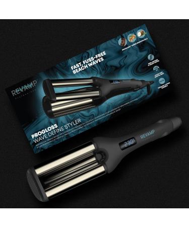 Revamp Progloss Wave Define Styler - Professional 3 Barrel Waver for S-Shaped Waves - Buy Online on GoSupps.com