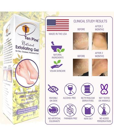 Vegan Foot Repair Cream & Callus Remover for Dry, Cracked Feet - Natural Exfoliating Gel for Thickened Skin | Non-Oily Formula with No Urea or Glycols - Buy Online on GoSupps.com