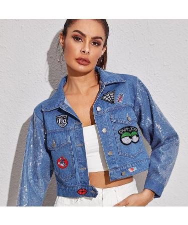 Meneng Embroidered Patches 30pcs - Cool Punk Iron-on & Sew-on Appliques for Jackets - Assorted Embroidery Patch for Clothing - Buy Online on GoSupps.com