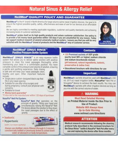 NeilMed Sinus Rinse All Natural Relief Premixed Refill Packets 100 Count (Pack of 2) - Buy Online on GoSupps.com
