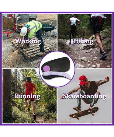 High Arch Support Insoles 3/4 Length Orthotic Inserts for Plantar Fasciitis Relief | Men's 6.5-8.5, Women's 7.5-9.5 | Flat Feet, Over-Pronation, Heel Spur Pain Relief - Buy Online on GoSupps.com