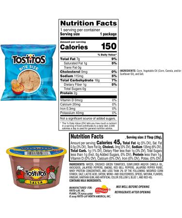 Tostitos Bite Size Rounds & Salsa Dip Cups Variety Pack - 24 Single Serve Portions - Buy Online on GoSupps.com
