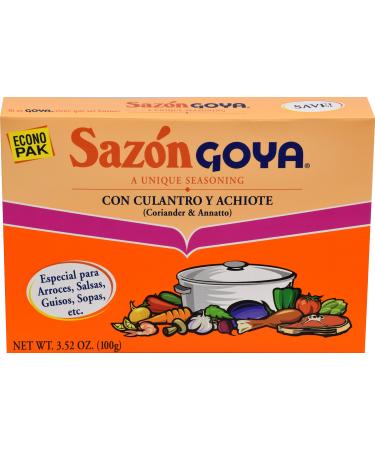 Goya Foods Sazn Seasoning With Coriander & Annatto, 3.52 Oz Box