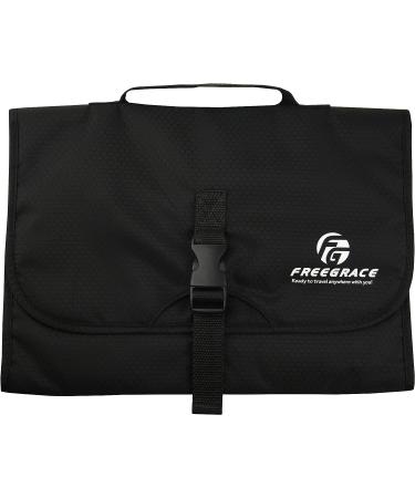 Freegrace Premium Hanging Toiletry Travel Bag - Large Black Organizer for Cosmetics, Jewelry, and Accessories - Buy Online on GoSupps.com