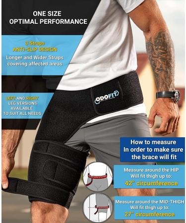 Sciatica Pain Relief Brace for Hip, Hamstring & Thigh Support | Groin Wrap for Pulled Muscles & Sciatic Nerve | Arthritis Relief for Men and Women - Right Leg - Buy Online on GoSupps.com