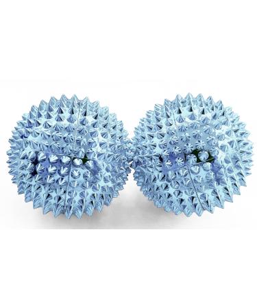 2x DBT skills hedgehog ball |Magnetic high stress acupressure ball |For stress relief or massage |for tension and for more mobility and concentration (light blue) light blue 47 mm