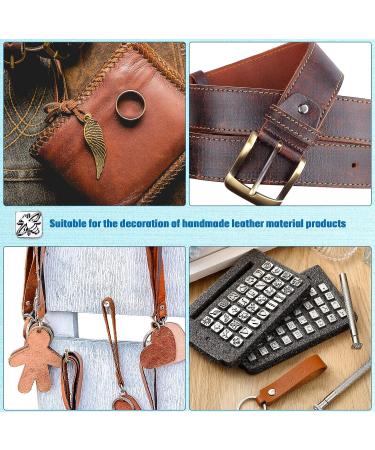 70 Piece Leather Craft Stamping Set with Alphabet, Numbers, and Patterns - Includes 2 Leather Punch Tools - Buy Online on GoSupps.com
