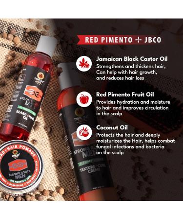 Strong Roots Men Texture Curl Cream - Flexible Hold & Moisturizing Curl Enhancer with Jamaican Black Castor Oil | Anti-Frizz & Easy to Style - Buy Online on GoSupps.com