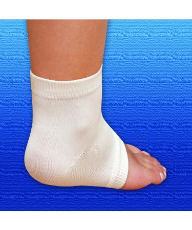 Silipos Soft Skin heel sock for soft skin thin gel padding one size moisturizing slip-on