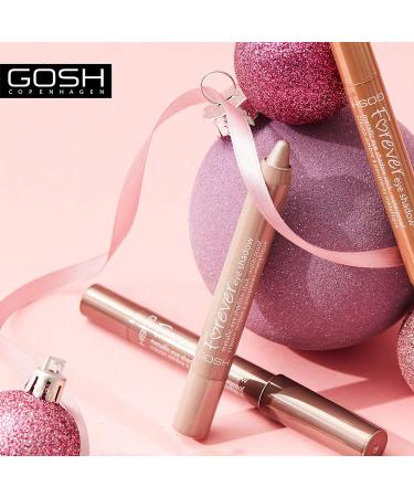 Gosh Forever Eye Shadow Pen - Waterproof Creamy Texture Metallic 001 Silver Rose - 8 Hour Wear Perfume-Free & Skin-Friendly | International Shipping - Buy Online on GoSupps.com