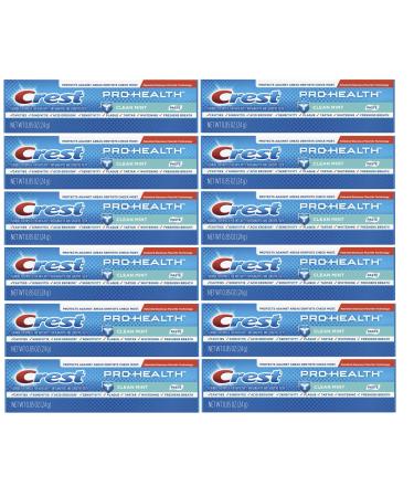 Crest Toothpaste Pro Health Clean Mint Paste Travel Size (0.85 oz) - Pack of 12