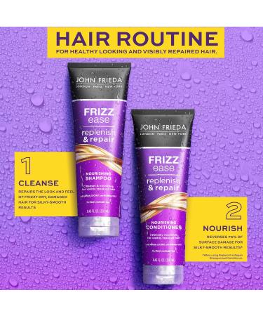 John Frieda Anti-Frizz Conditioner - Replenish & Repair with Argan & Coconut Oil Paraben Free Cruelty Free 8.45 Oz - Perfect for Dry & Frizzy Hair - Buy Online on GoSupps.com