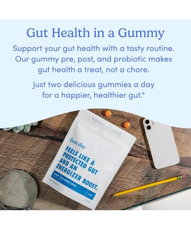 FIRST DAY 3 in 1 Probiotics for Men - Prebiotic, Probiotic & Postbiotic Supplement Mens Probiotic for Digestive Health, Oral Health, Immune Function, Energy, Gut Health for Men 30-Day Supply Pouch 60 Count (Pack of 1) - Buy Online on GoSupps.com