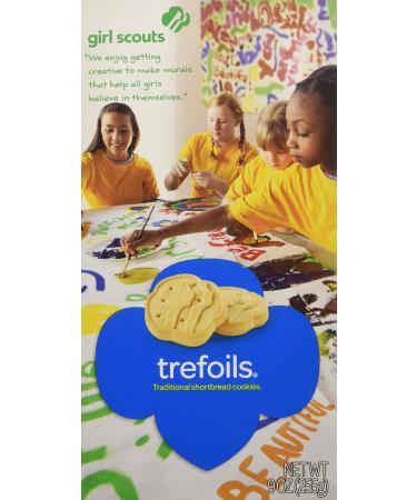 Girl Scout Cookies Trefoils A Traditional Shortbread Cookie - 1 Box of 36 Cookies (Packaging may vary)