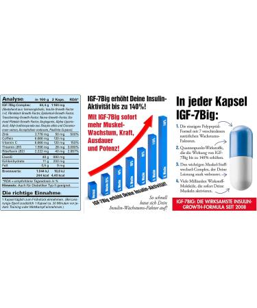 Buy Goldfield IGF 7 BIG - Muscle Building Booster for Strength & Endurance - 60 Capsules - Enhance Potency & Metabolism - International Shipping Available - Buy Online on GoSupps.com