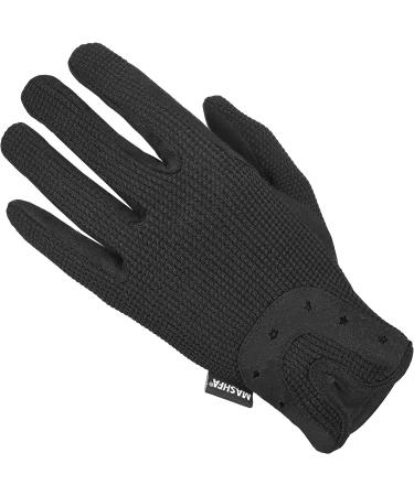Mashfa Women's Horse Riding Gloves - Dublin Track Cotton Fabric with Shires Leather - Medium Size - Buy Online on GoSupps.com