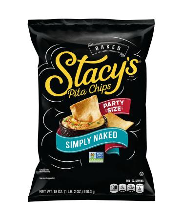 Stacy's Simply Naked Party Size Pita Chips, 18 Ounce