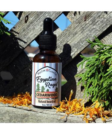 Cedarwood Beard Oil - 100% Natural & Lightweight - Essential Oils & Argan Oil - Organic Calendula - Made in Canada - Muslim Cosmetics (1oz - Buy Online on GoSupps.com