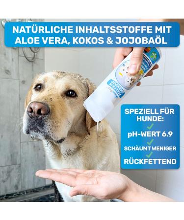 Bluepet Fellfein Vegan Dog Shampoo for Sensitive Skin - Aloe Vera & Jojoba Oil - Eliminates Smells & Itching - Shiny Fur - International Shipping Available - Buy Online on GoSupps.com