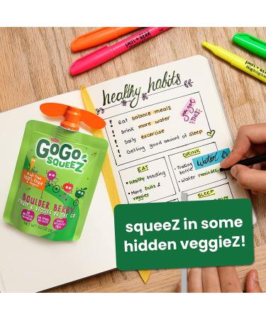 GoGo squeeZ Boulder Berry - 48 Pack Kids Snacks | Gluten-Free, Vegan, Nut & Dairy-Free Fruit & Veggie Pouches - Buy Online on GoSupps.com