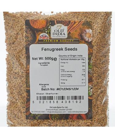 Old India Fenugreek Seeds 500g - Premium Quality Spice for Cooking and Natural Remedies - Buy Online on GoSupps.com