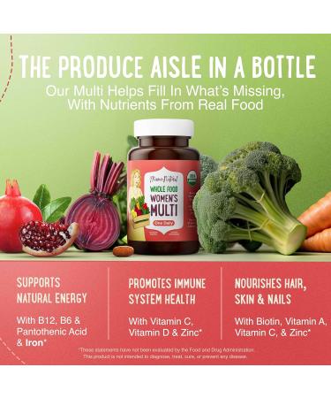 Mama Natural Organic Women's Multivitamin Whole Food Based 1 A Day Vegan Tablet USDA Organic Non-GMO Clean Label Multivitamin for Women 30 Day Supply with Iron & Methylated B12 - Buy Online on GoSupps.com