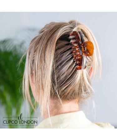 2PCS Non-Slip Hair Claw Clips Set for Women & Girls - Strong Hold, Fine Hair Grip in Black/Brown - Buy Online on GoSupps.com