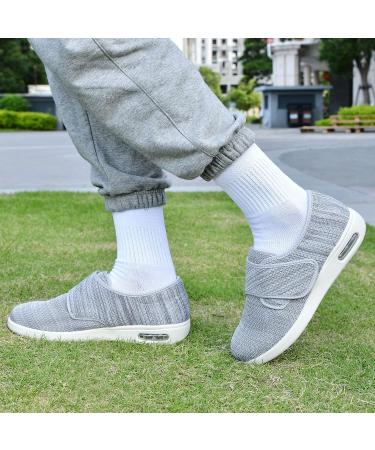 Women's Diabetic Shoes Extra Wide Width Breathable Mesh Adjustable Strap - Support for Swollen Feet, Arthritis & Edema - 9 Wide Light Gray - Buy Online on GoSupps.com