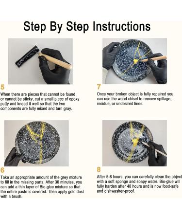 Kintsugi Repair Kit - Gold Powder Glue for Meaningful Pottery | Starter Set - Buy Online on GoSupps.com