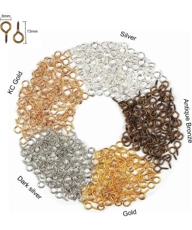 HUIHUIBAO 100pc Small Screw Eyes Pin Hook for Jewelry Making DIY Crafts 6x13mm Antique Bronze - Buy Online on GoSupps.com