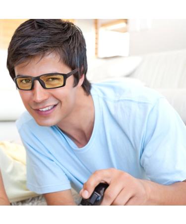 ULTRA 9060 Blue Light Blocking Glasses - Amber Tint Lens TR90 Frame for Digital Eye Strain Relief & Improved Sleep - Buy Online on GoSupps.com