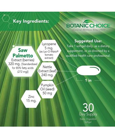 Botanic Choice Prostate 9 Complex - Advanced Prostate Health Supplement for Men - 30 Softgels - Buy Online on GoSupps.com