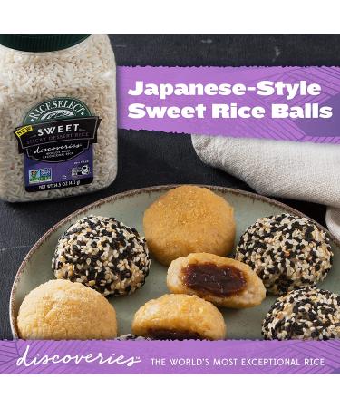 RiceSelect Discoveries Sweet Sticky Dessert Rice 14.5 oz Jar - Gluten-Free, Non-GMO, Vegan - White - Buy Online on GoSupps.com