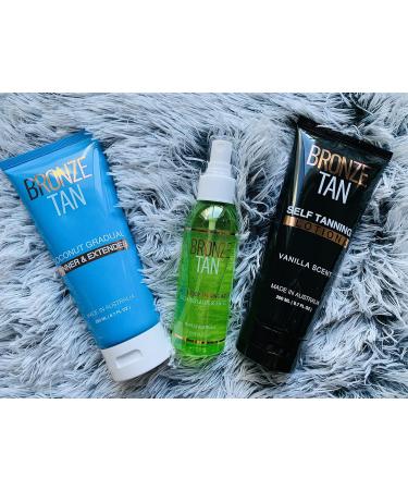 Bronze Tan Self Tanning Lotion - Luxurious Vanilla Sunless Tanner for Face & Body - Streak-Free Hydrating Formula for a Natural Glow (200ml - Buy Online on GoSupps.com