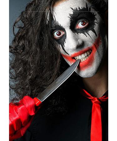 Buy Eyecatcher 84065141-658 Red Colored Contact Lenses - 12-Month Wear for Carnival Mardi Gras & Halloween - International Shipping - Buy Online on GoSupps.com