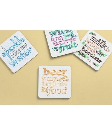 Cricut Square Coaster Blank with Cork Backing - White Infusible Ink - Buy Online on GoSupps.com