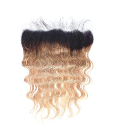 14 Inch Ombre Brazilian Body Wave Lace Frontal Closure | 100% Virgin Remy Human Hair | Pre Plucked with Baby Hair - Buy Online on GoSupps.com