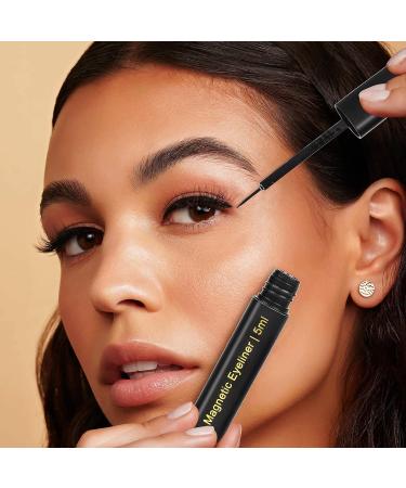 Magnetic Eyeliner - Black Waterproof Liquid for Magnetic Eyelashes | All-Day Hold Sweat Proof Paraben-Free - 0.27oz - Buy Online on GoSupps.com