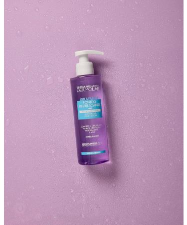 Dermolab Moisturizing and refreshing facial toner for all skin types with hyaluronic acid pool firming effect cleanses the skin without alcohol 200 ml - Buy Online on GoSupps.com