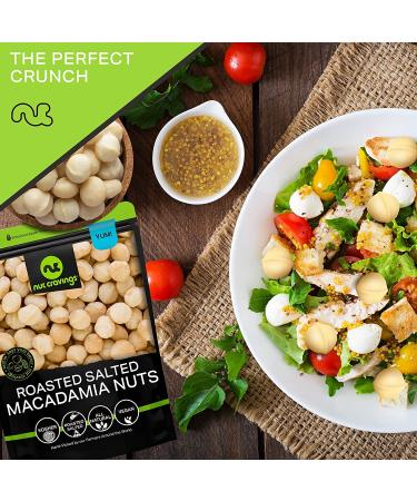 2 LB Freshly Roasted & Salted Macadamia Nuts - Healthy Protein Snack, All Natural, Keto Friendly, Vegan, Kosher - Buy Online on GoSupps.com