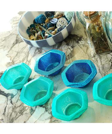 Vellen Hair Professional Glam Color Bowls - 7 Pack Mint/Blue, Non-Slip Rubber Bottom, Snappable Design - Buy Online on GoSupps.com