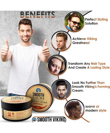 Mens Hair Gel - Matte Finish & High Hold (2 oz) - Forming Cream for Short & Long Hair - Buy Online on GoSupps.com