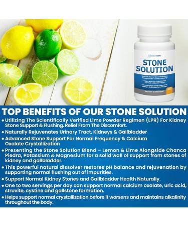 Stone Solution Capsules- Natural Dissolver Kidney Stone Support & Kidney Cleanser Chanca Piedra Stone Breaker Gallbladder Cleanse Flush & Stop Recurrence Stone Relief 60 Servings - Buy Online on GoSupps.com