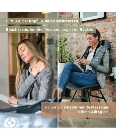Original Munich Spring Shiatsu Neck Massage Device with Heat | 7-Year Guarantee | Wired Massager for Neck Shoulders Back & Legs | German Design - International Shipping Available - Buy Online on GoSupps.com