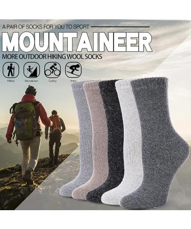 EbMore Women's Merino Wool Hiking Socks - 5 Pairs Thick Thermal Winter Socks - Buy Online on GoSupps.com