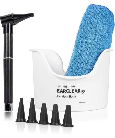 Nuance Medical EarClear Rx Ear Washing Kit - Rigid Tips with Otoscope Penlight, Basin, 20 Disposable Tips & Microfiber Towel - Buy Online on GoSupps.com