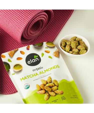 Elan Organic Matcha Almonds 160g Non-GMO Gluten-Free Vegan Kosher Superfood Infused Nuts (Roasted Almonds Coconut Matcha Green Tea Powder) Source of Antioxidants (Vitamin A) - Buy Online on GoSupps.com