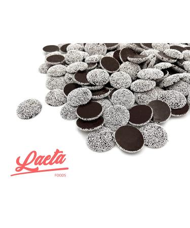 LaetaFood White Nonpareils Dark Chocolate Candy Bulk - 2lb Bag - Buy Online on GoSupps.com